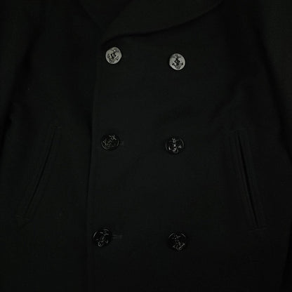 US Navy Wool Quarterdeck Double Breasted Peacoat Overcoat 44L