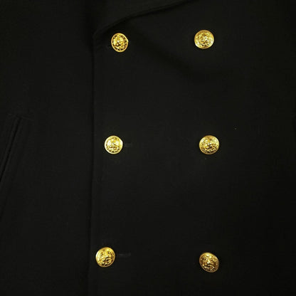 Vintage US Navy CPO Wool Quarterdeck Double Breasted Peacoat Overcoat 48R