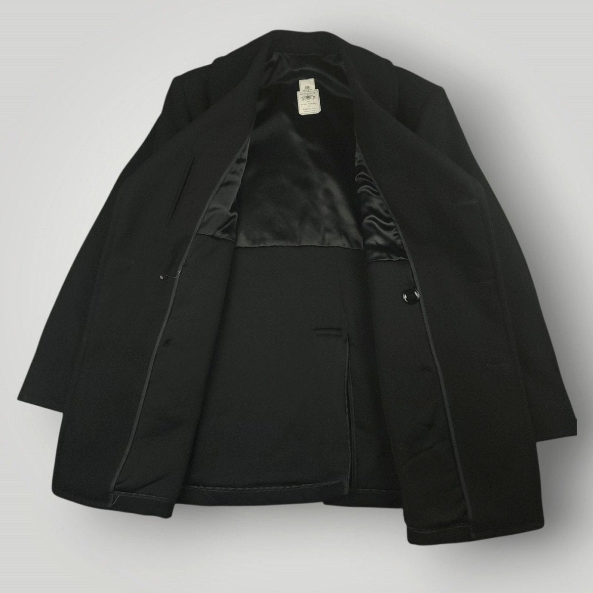 Vintage US Navy CPO Wool Quarterdeck Double Breasted Peacoat Overcoat 48R