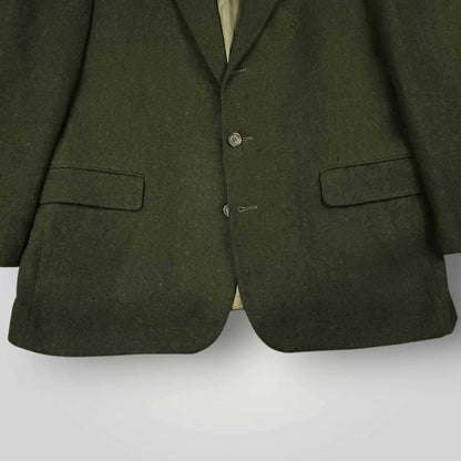 Vintage 90s Ivy Style 3 Roll 2 Brushed Wool Sack Jacket 44R