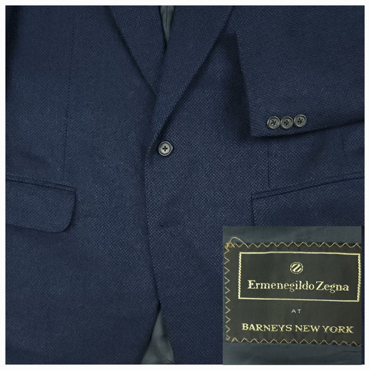 Basketweave Italian Wool Modern Fit Sport Coat 42S