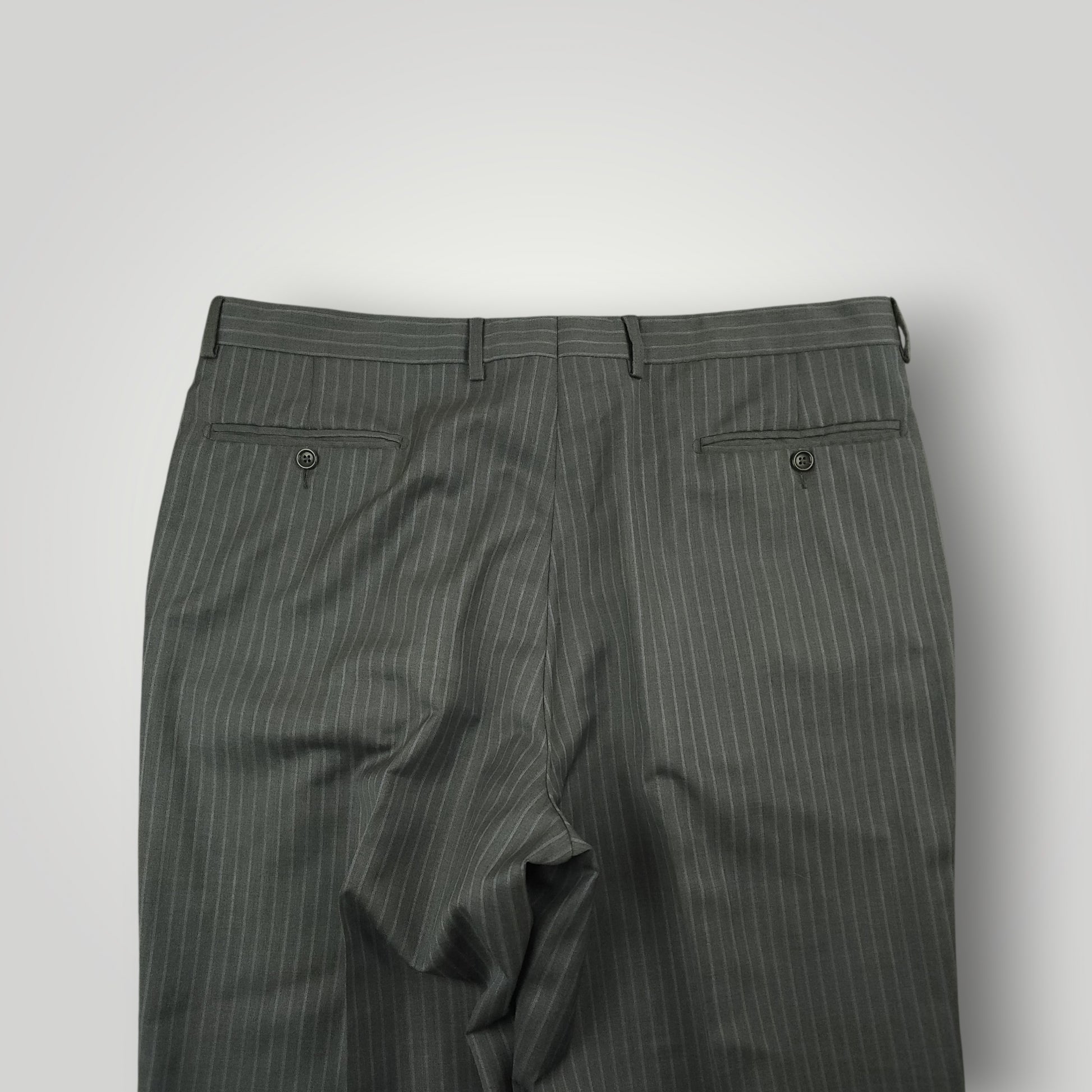 Rear pocket detail of Ermenegildo Zegna Traveller suit trousers