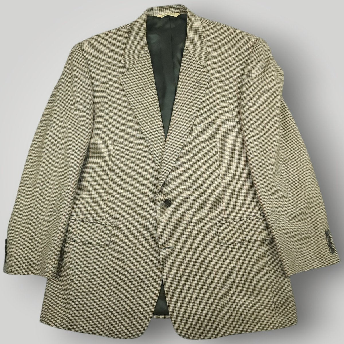 Vintage 90s Classic Fit Gun Club Check Wool Sport Coat 44R