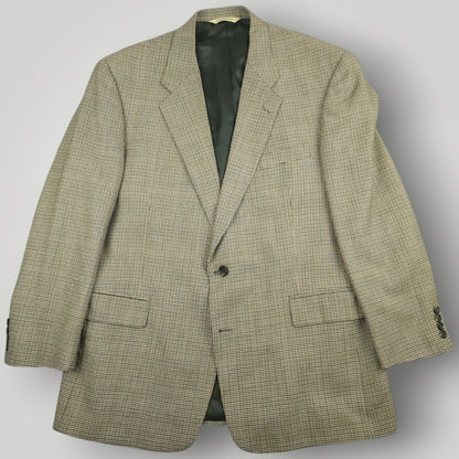 Vintage 90s Classic Fit Gun Club Check Wool Sport Coat 44R