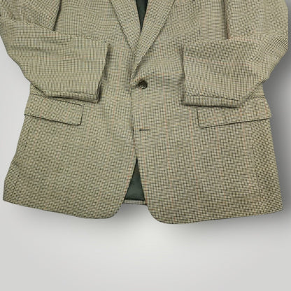 Vintage 90s Classic Fit Gun Club Check Wool Sport Coat 44R
