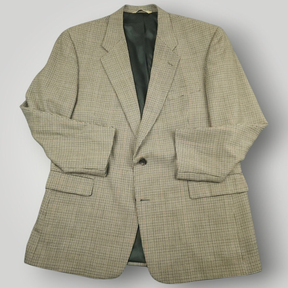 Vintage 90s Classic Fit Gun Club Check Wool Sport Coat 44R