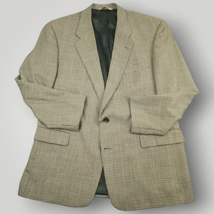 Vintage 90s Classic Fit Gun Club Check Wool Sport Coat 44R