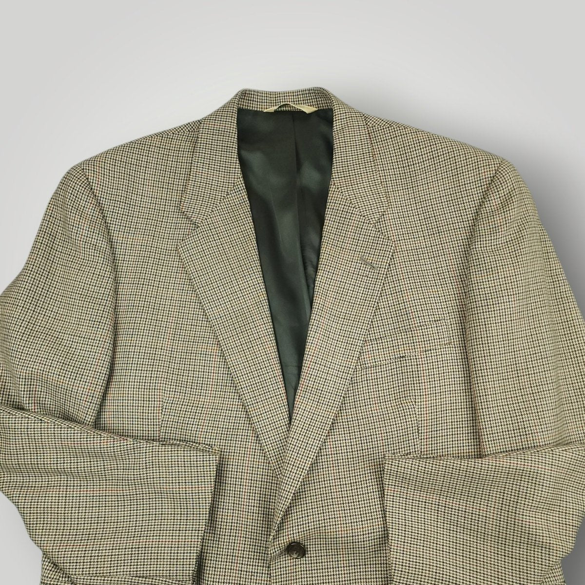 Vintage 90s Classic Fit Gun Club Check Wool Sport Coat 44R
