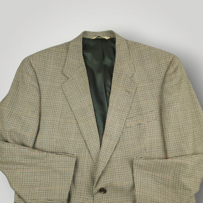 Vintage 90s Classic Fit Gun Club Check Wool Sport Coat 44R