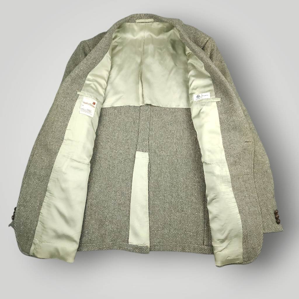 Ivy Prep Speckled Tweed Herringbone Sports Coat 48L