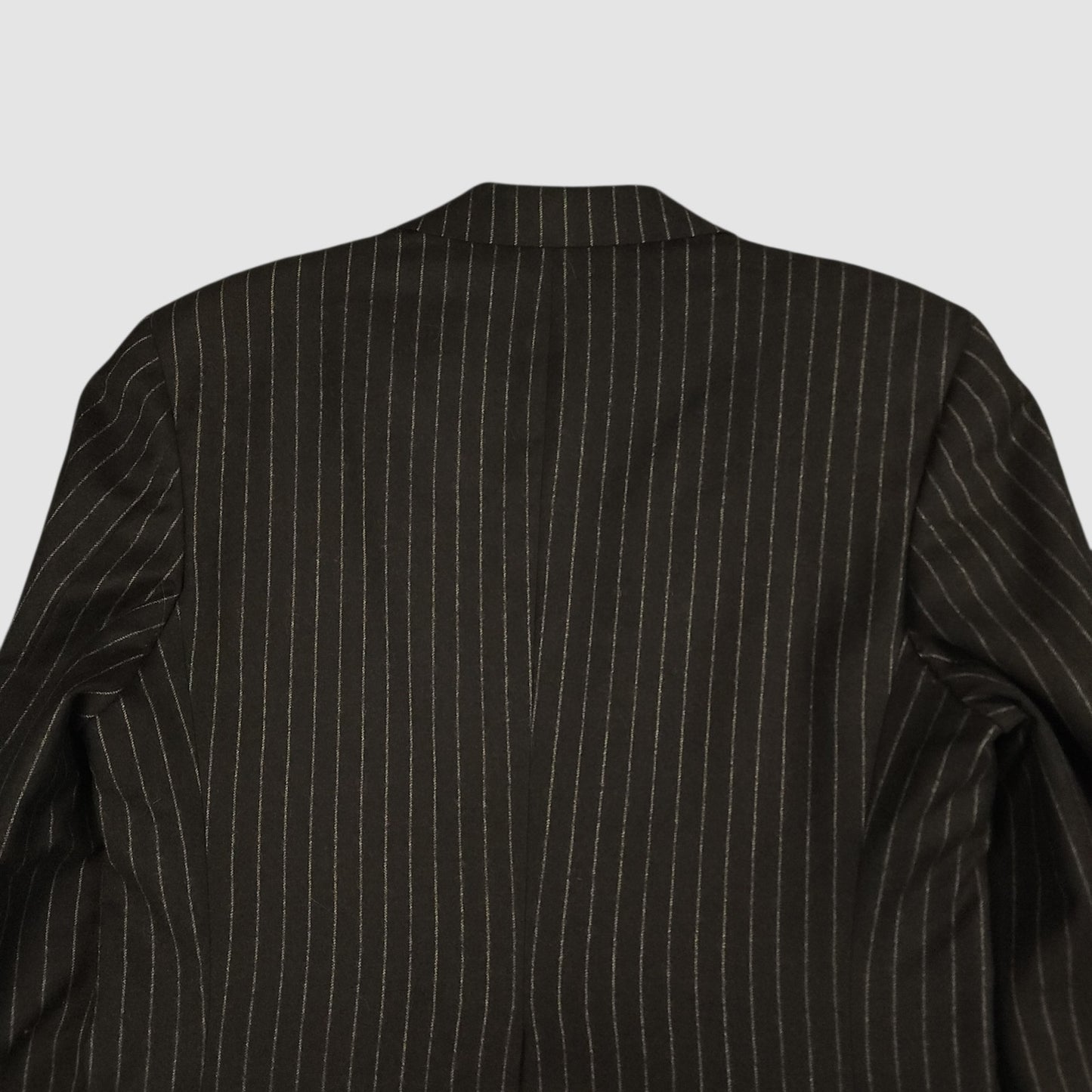 Vintage 50s Flannel Tropical Wool Rope Stripe Sport Coat 36R