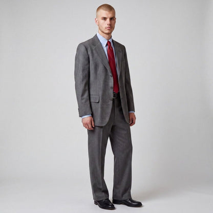 Vintage 70s H Freeman & Sons Slim Fit Pinstripe 3 Roll 2 Sack Suit 42R/33S