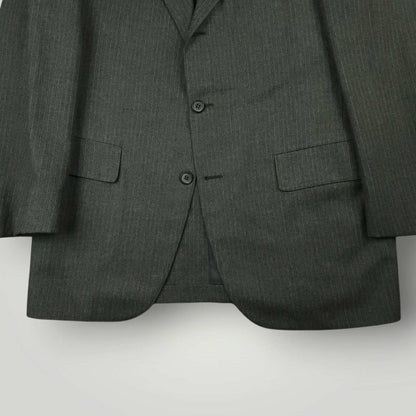 Vintage 70s H Freeman & Sons Slim Fit Pinstripe 3 Roll 2 Sack Suit 42R/33S