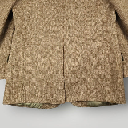 Bottom rear vent detail on vintage Harris Tweed sport coat
