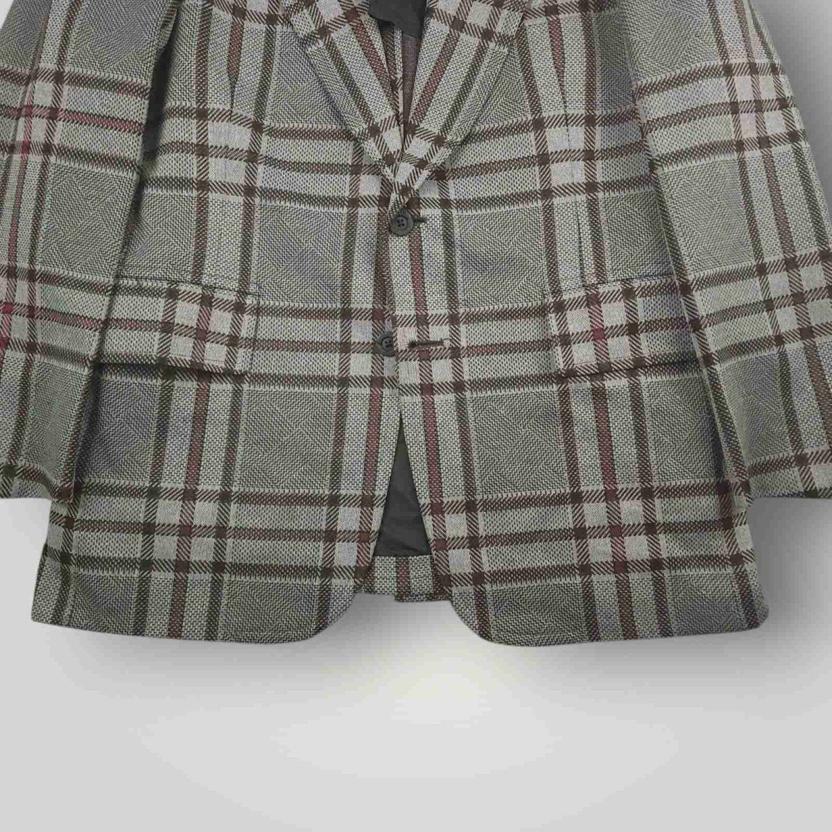 Vintage 60s Hart Schaffner Marx Tropical Wool Blend Prince of Wales Check Slim Fit Sport Coat 40R