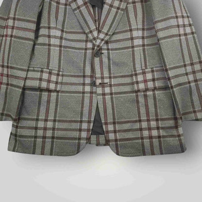 Vintage 60s Hart Schaffner Marx Tropical Wool Blend Prince of Wales Check Slim Fit Sport Coat 40R
