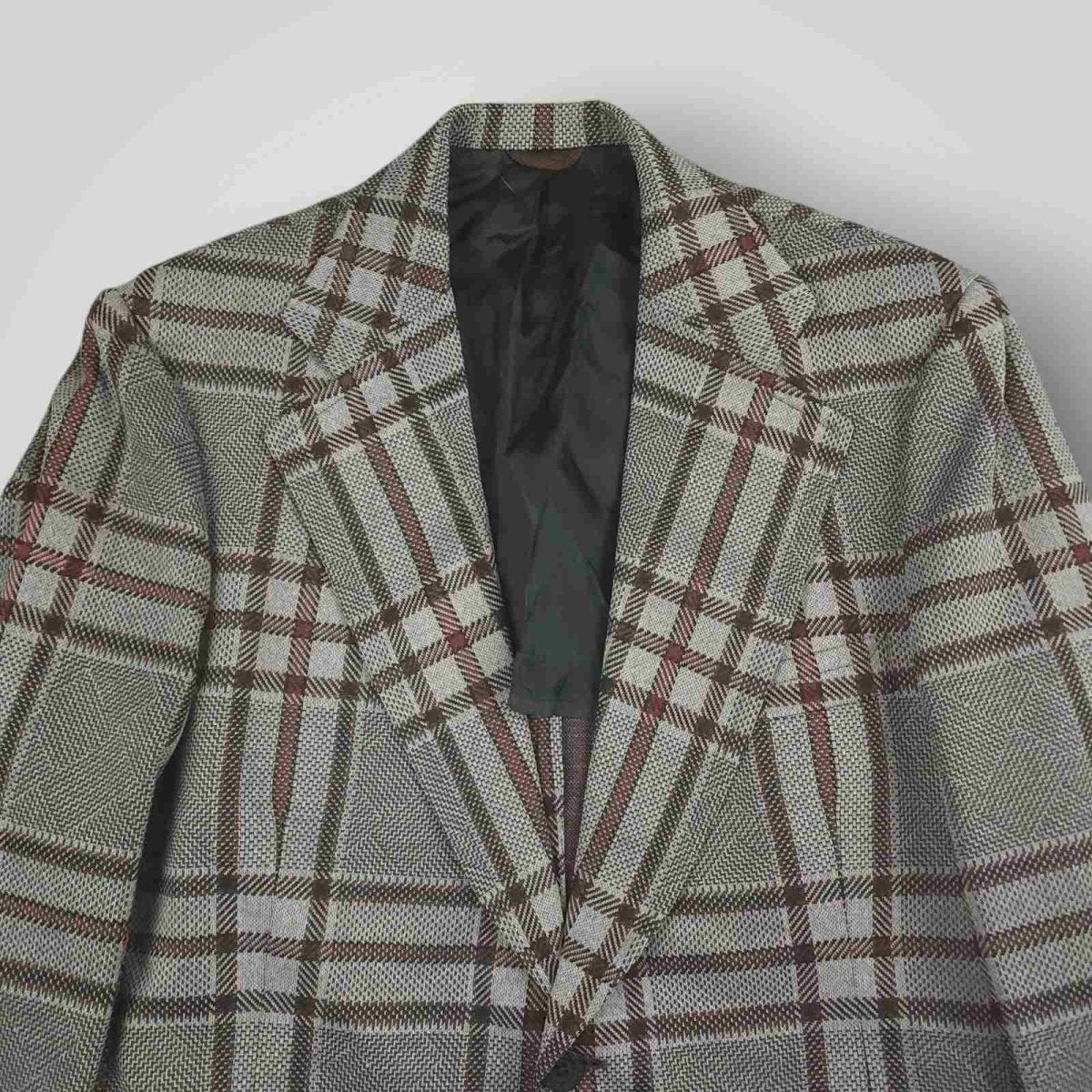 Vintage 60s Hart Schaffner Marx Tropical Wool Blend Prince of Wales Check Slim Fit Sport Coat 40R