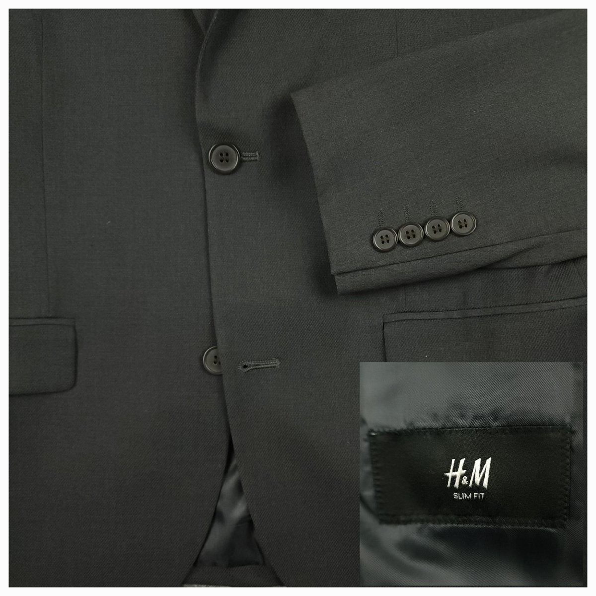 Slim Fit Travel Lightweight Birdseye Suit 38S/30R