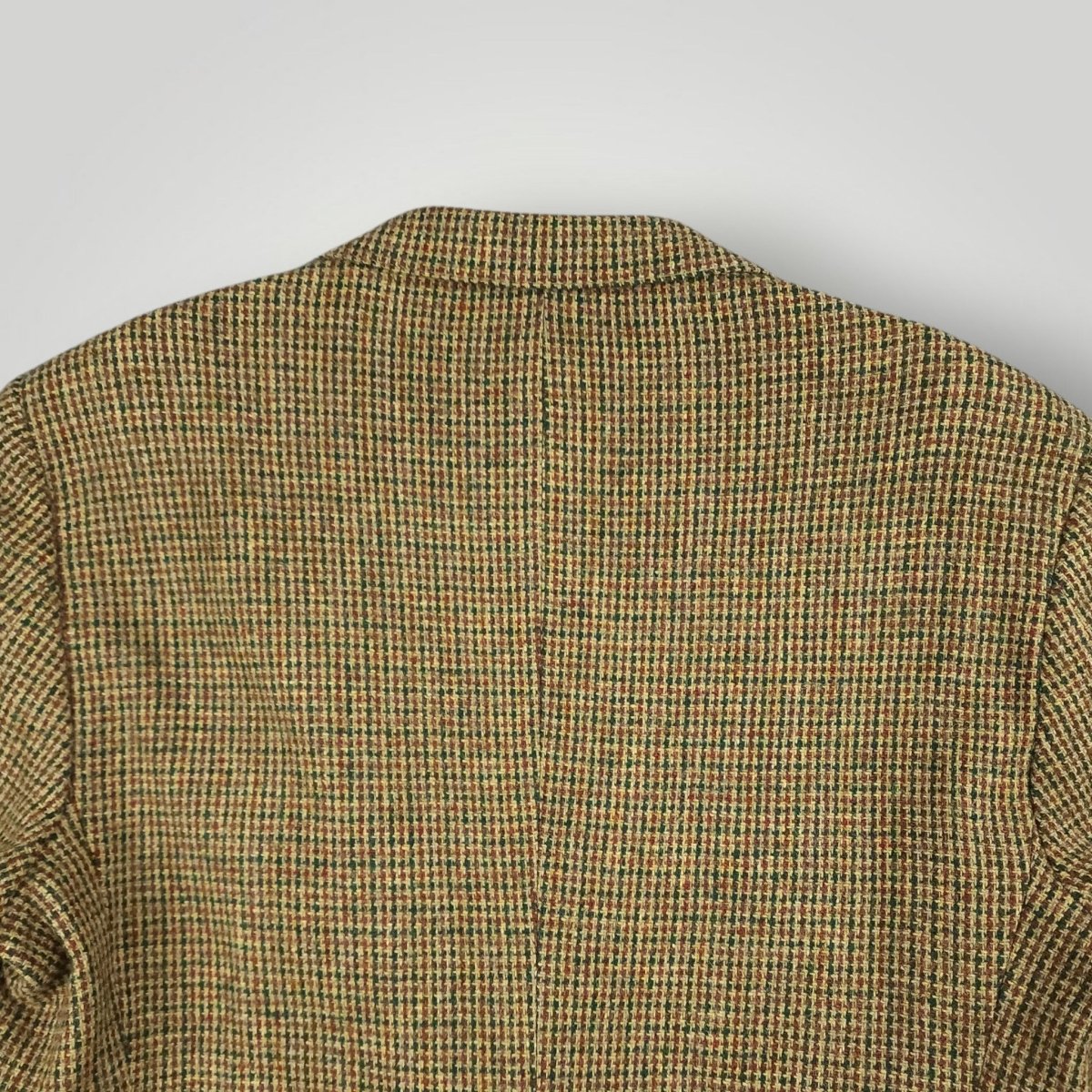 Vintage 90s Classic Fit Patch Pocket 3 Roll 2 Houndstooth Tweed Wool Jacket 40S