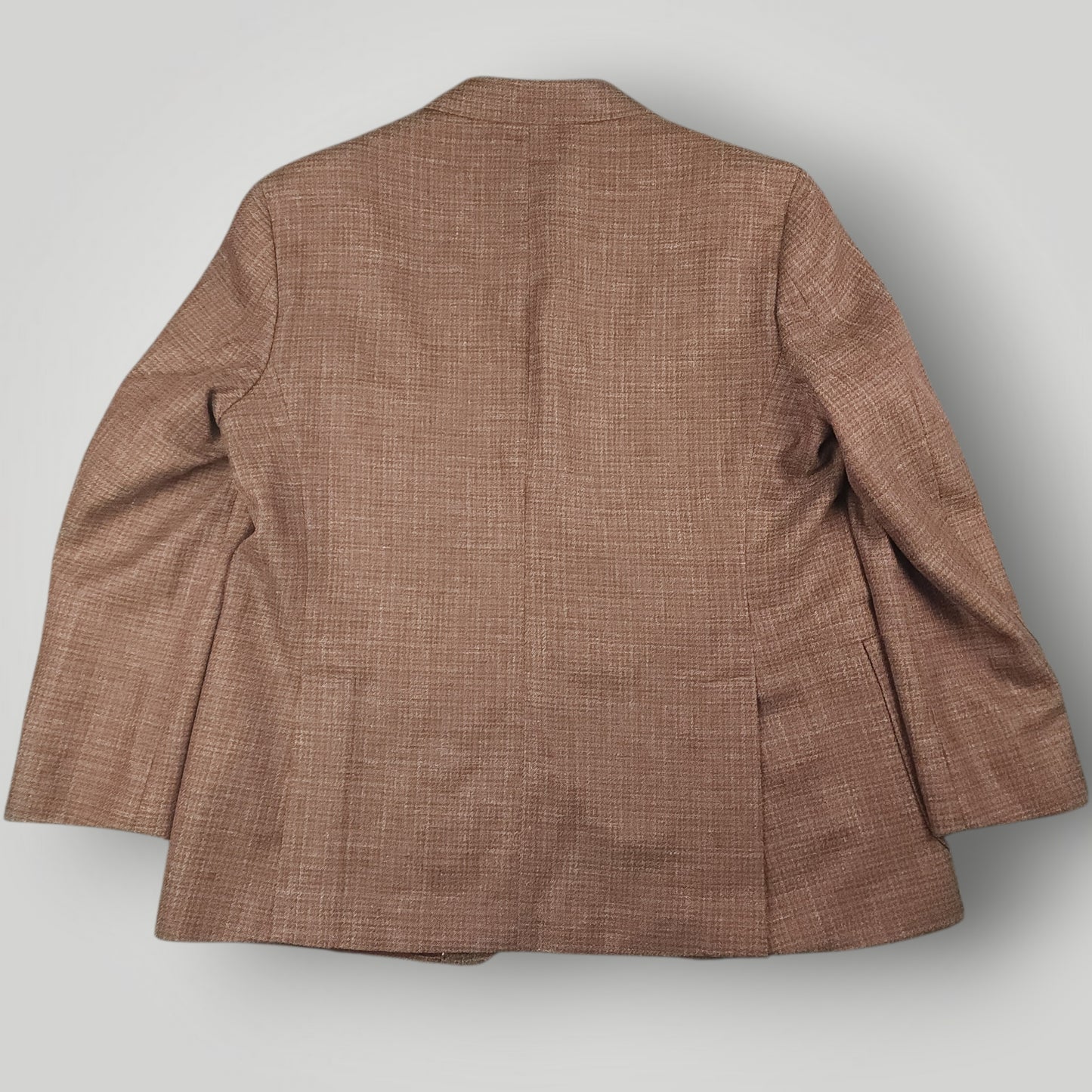 Unstructured Italian Wool Silk Linen Hopsack Sport Coat 44S