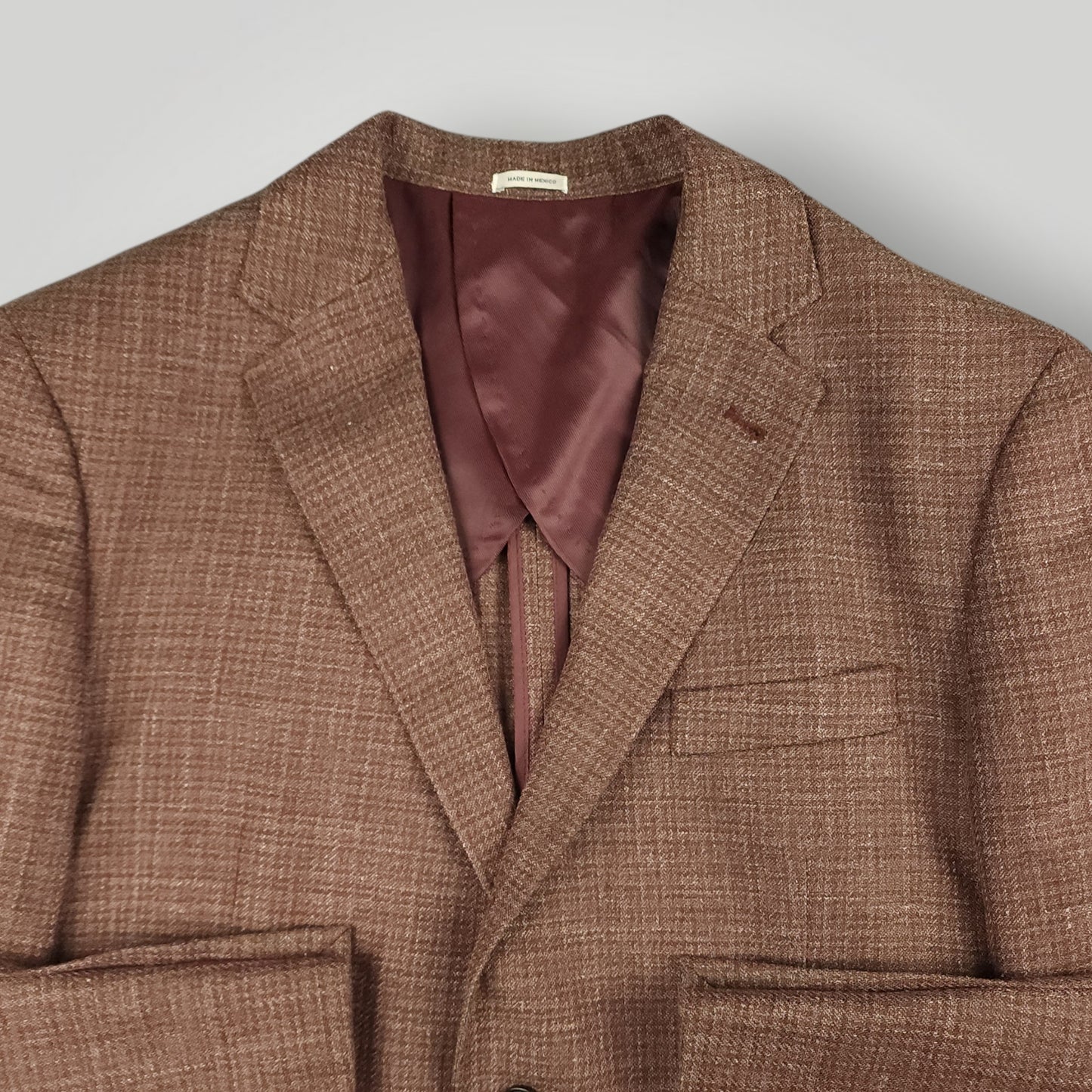 Unstructured Italian Wool Silk Linen Hopsack Sport Coat 44S