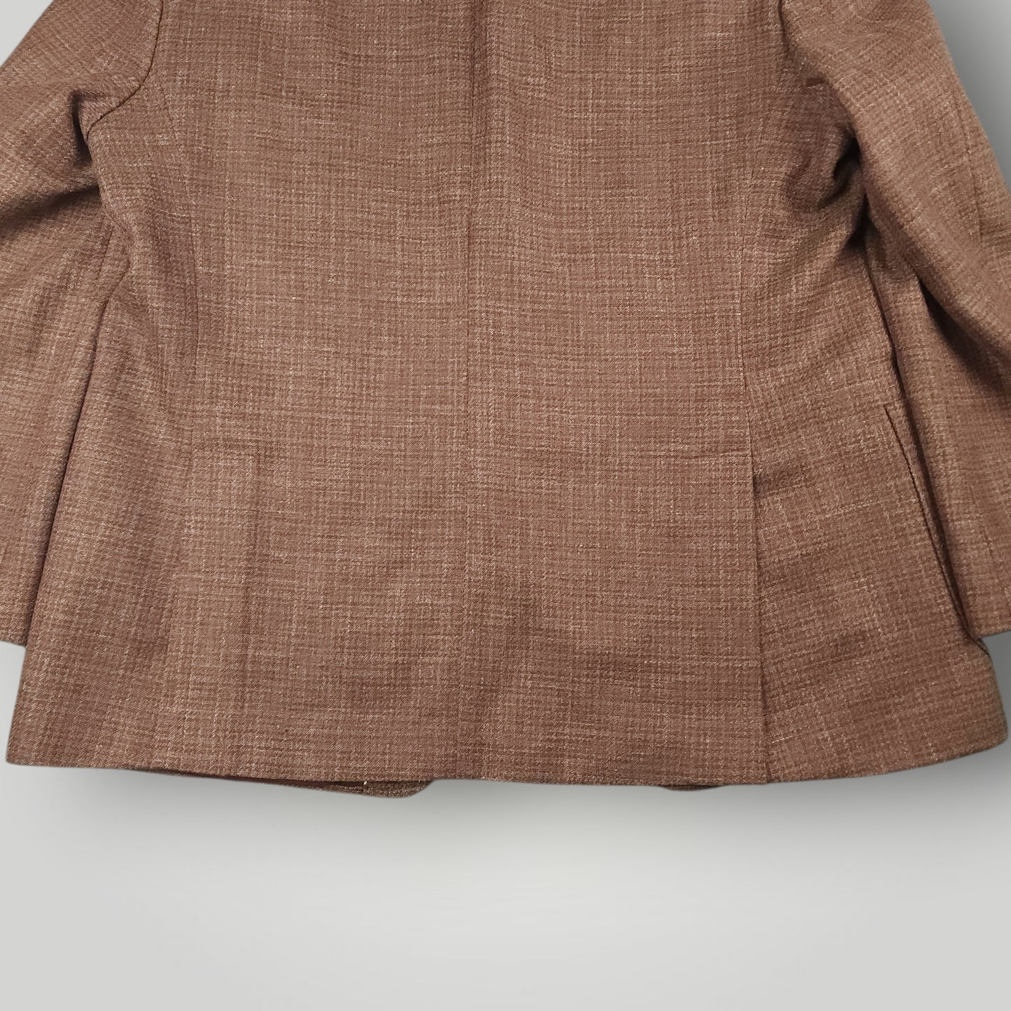 Unstructured Italian Wool Silk Linen Hopsack Sport Coat 44S