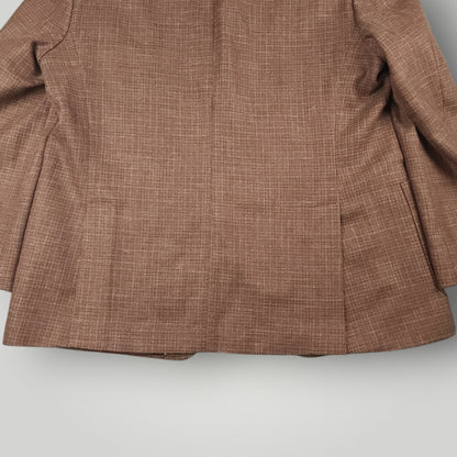 Unstructured Italian Wool Silk Linen Hopsack Sport Coat 44S