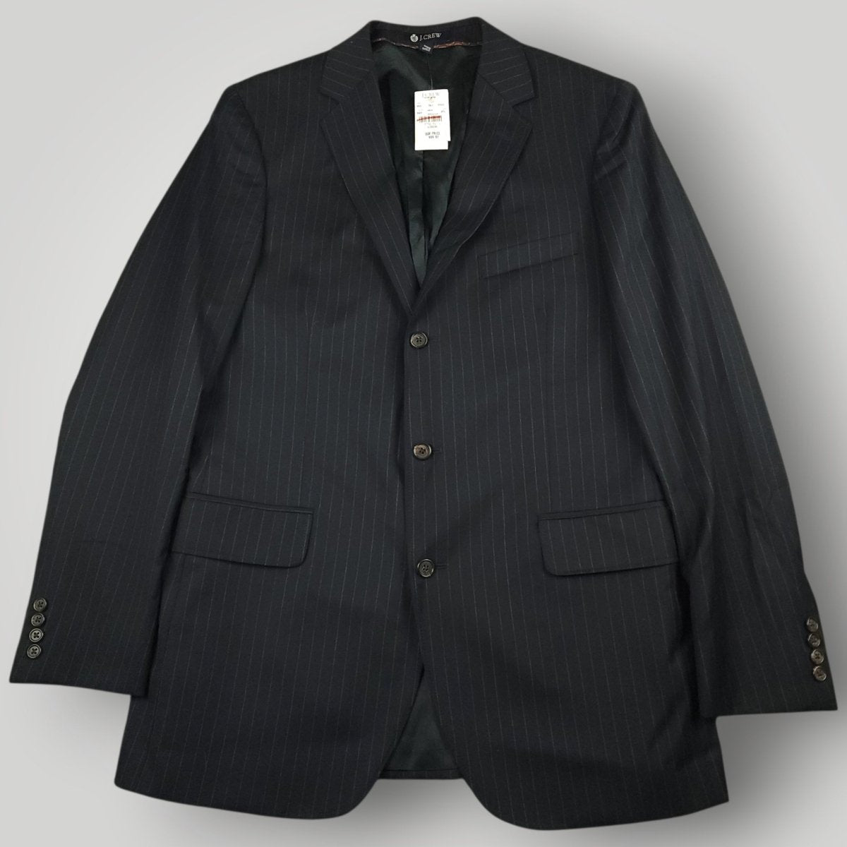 Y2K Italian Wool Pinstripe Luxury Sport Coat 40L
