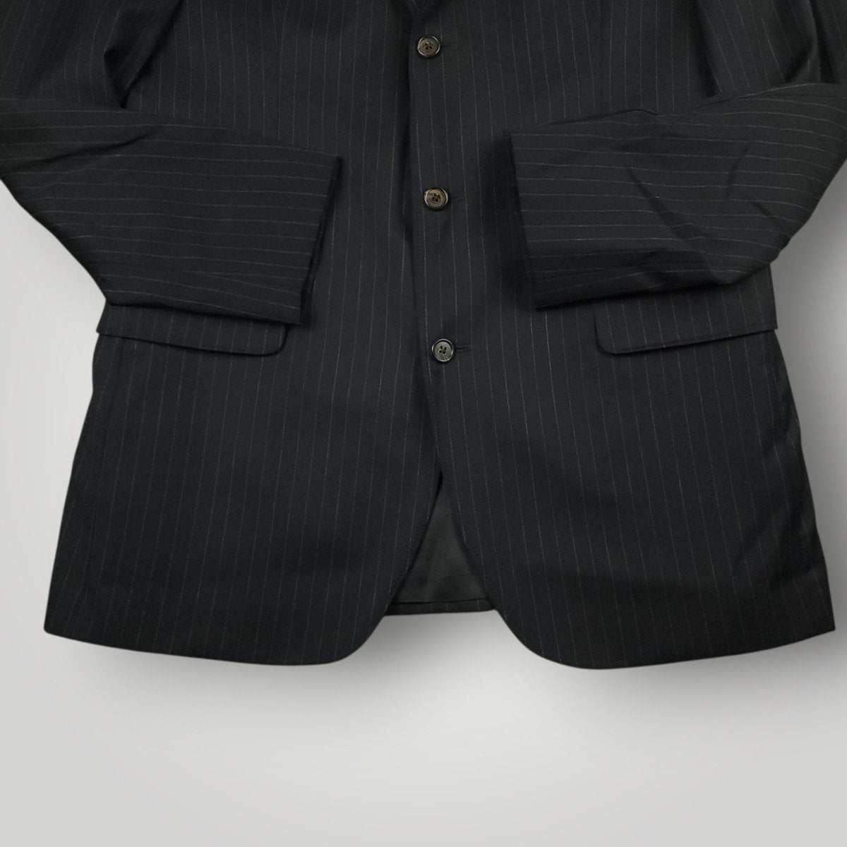 Y2K Italian Wool Pinstripe Luxury Sport Coat 40L