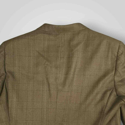 J Hilburn Tailored Fit VBC Italian Wool Glen Check Plaid Sport Coat 44R