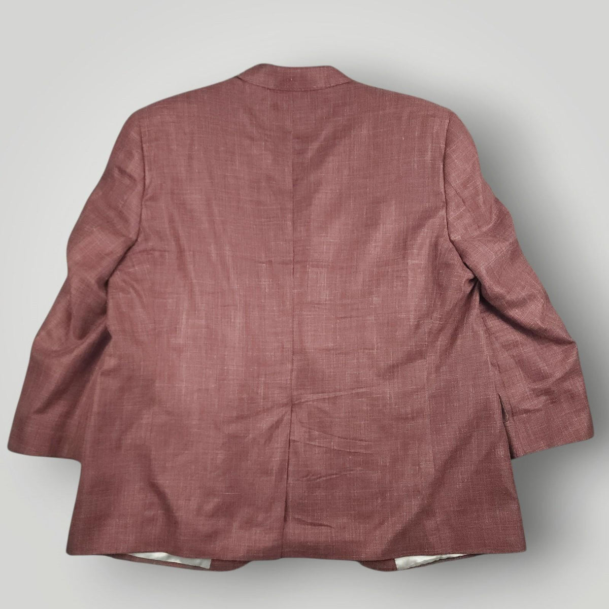 Jack Victor Hopsack Portly Fit Italian Wool Silk Linen Sport Coat 44S