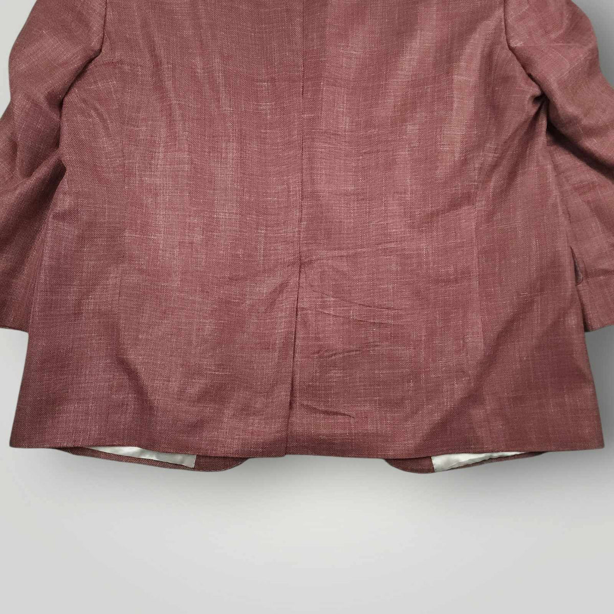 Jack Victor Hopsack Portly Fit Italian Wool Silk Linen Sport Coat 44S