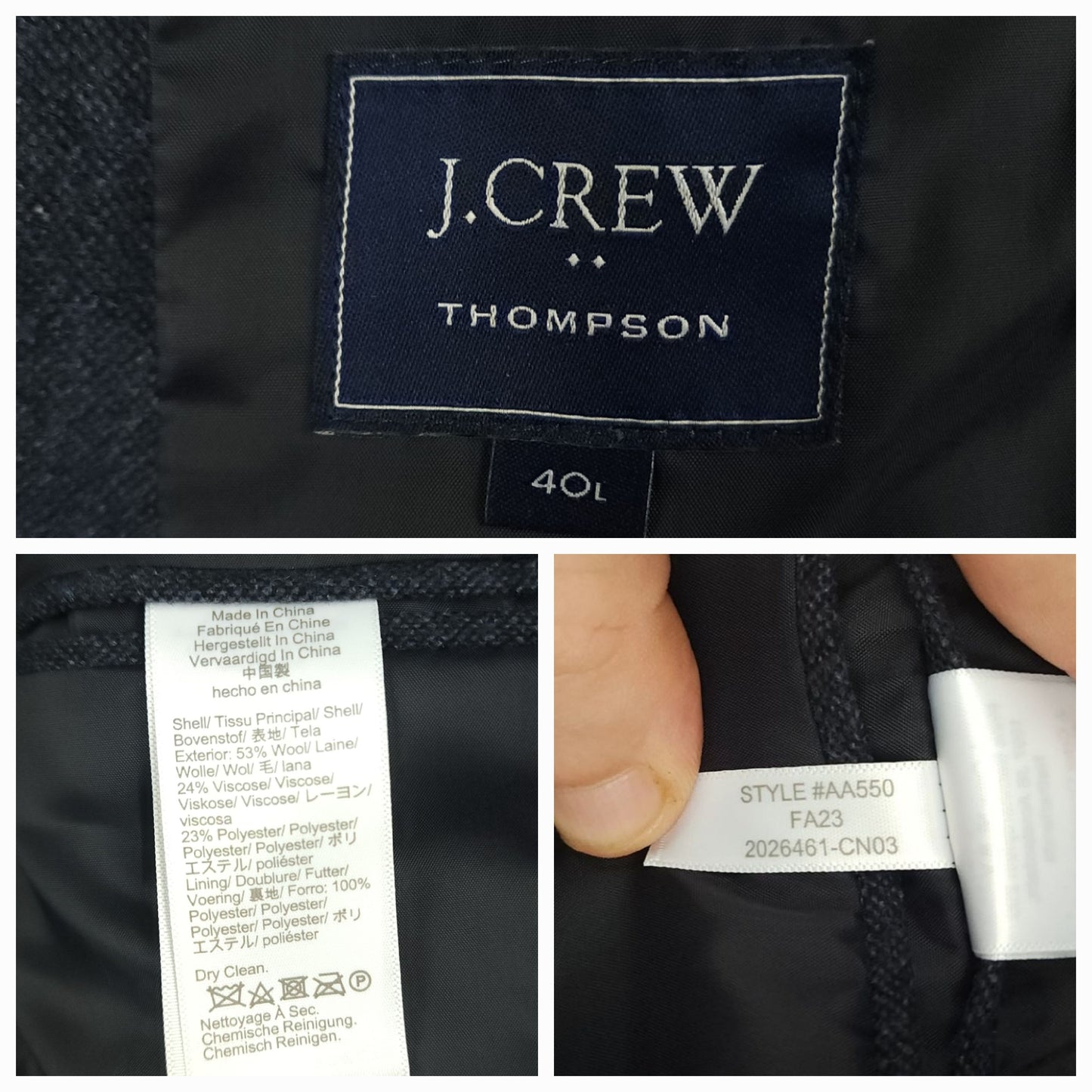 Thompson Donegal Wool Blend Slim Fit Sport Coat 40L