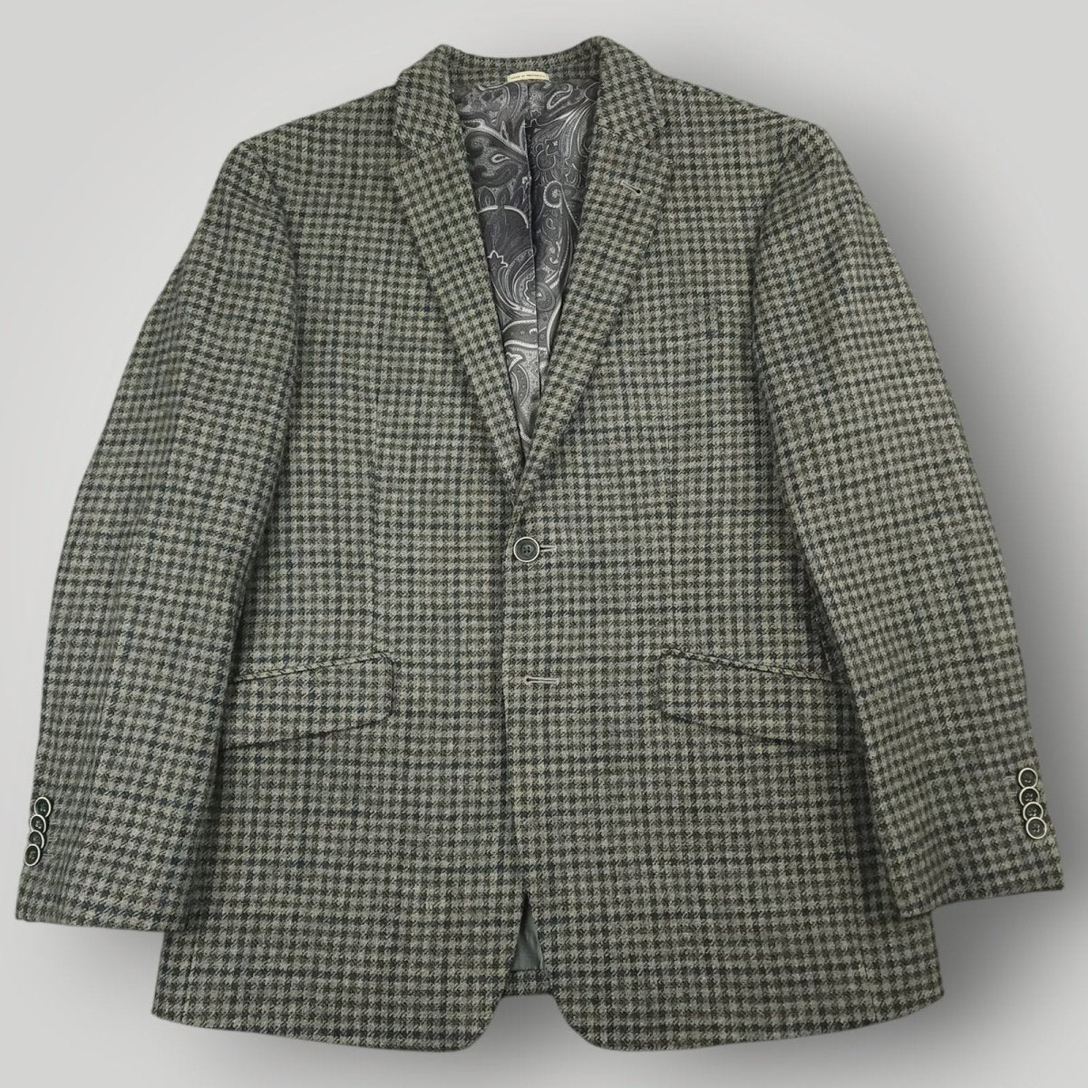Joe Joseph Abboud Slim Fit Flannel Wool Houndstooth Sport Coat 40S