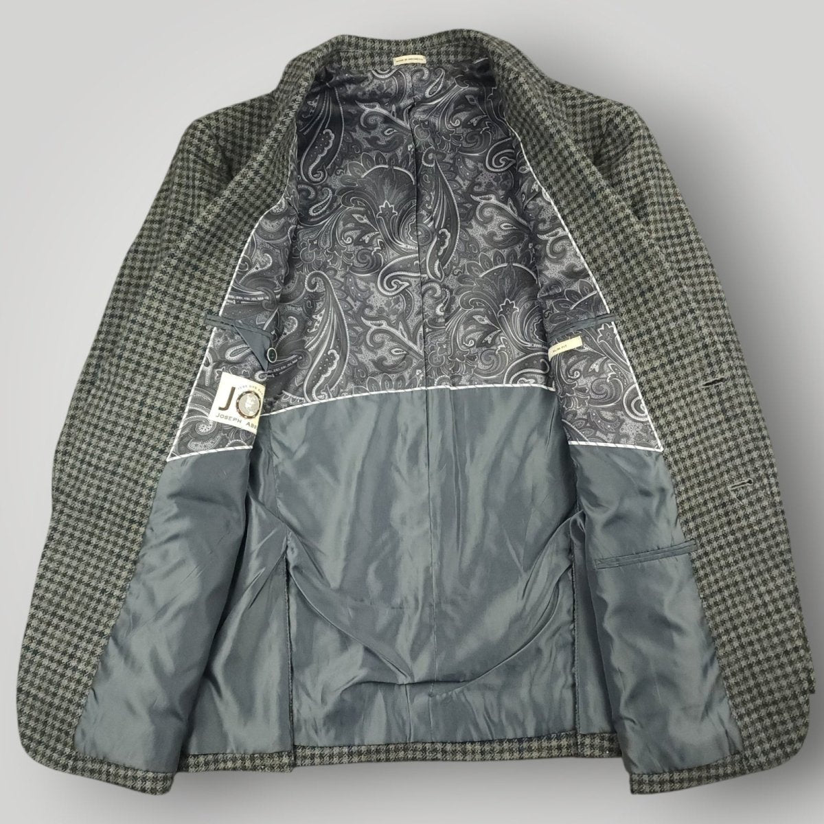 Joe Joseph Abboud Slim Fit Flannel Wool Houndstooth Sport Coat 40S