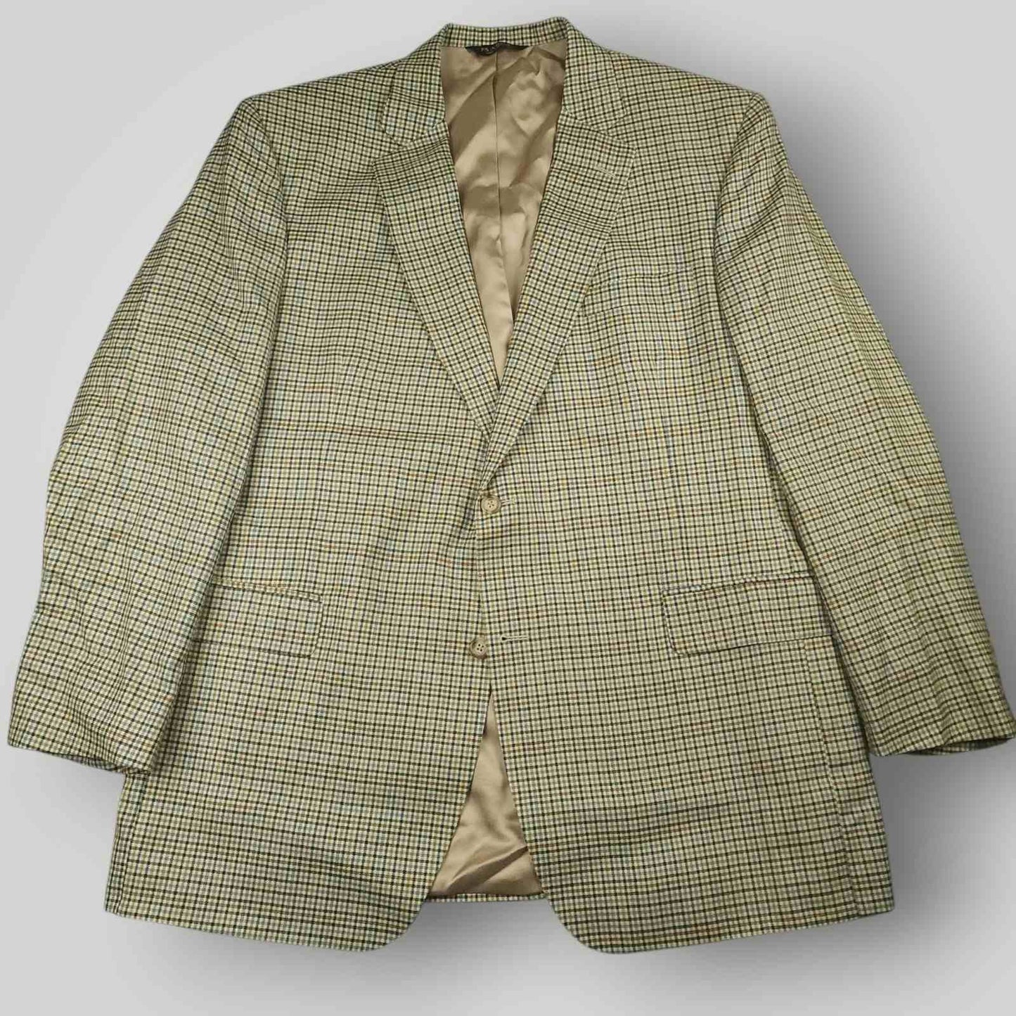 Jos A Bank Gun Club Check Silk Wool Classic Fit Sport Coat 48L