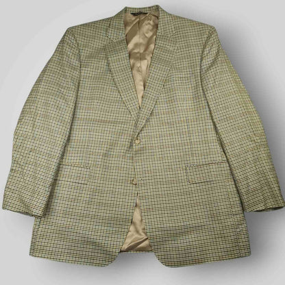 Jos A Bank Gun Club Check Silk Wool Classic Fit Sport Coat 48L