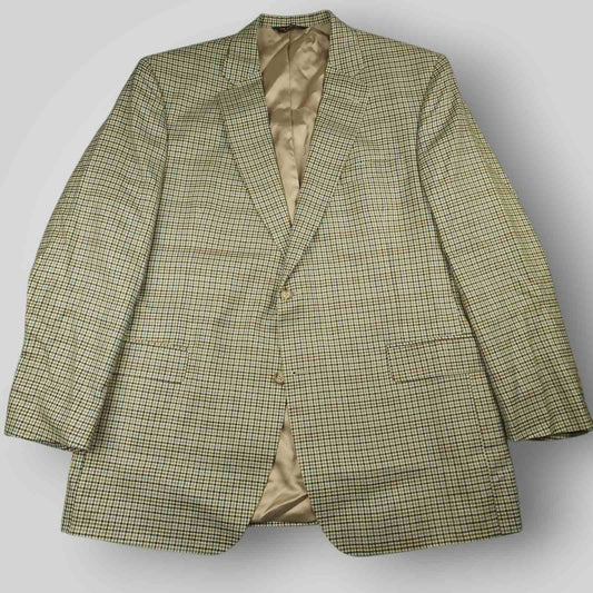 Jos A Bank Gun Club Check Silk Wool Classic Fit Sport Coat 48L