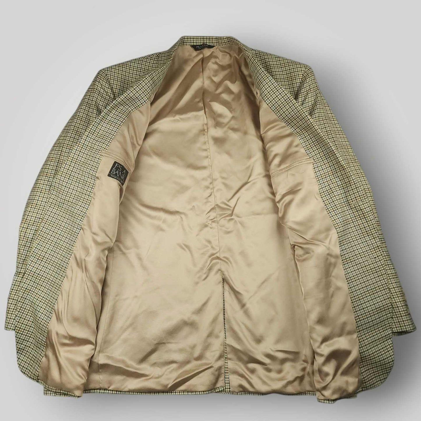 Jos A Bank Gun Club Check Silk Wool Classic Fit Sport Coat 48L