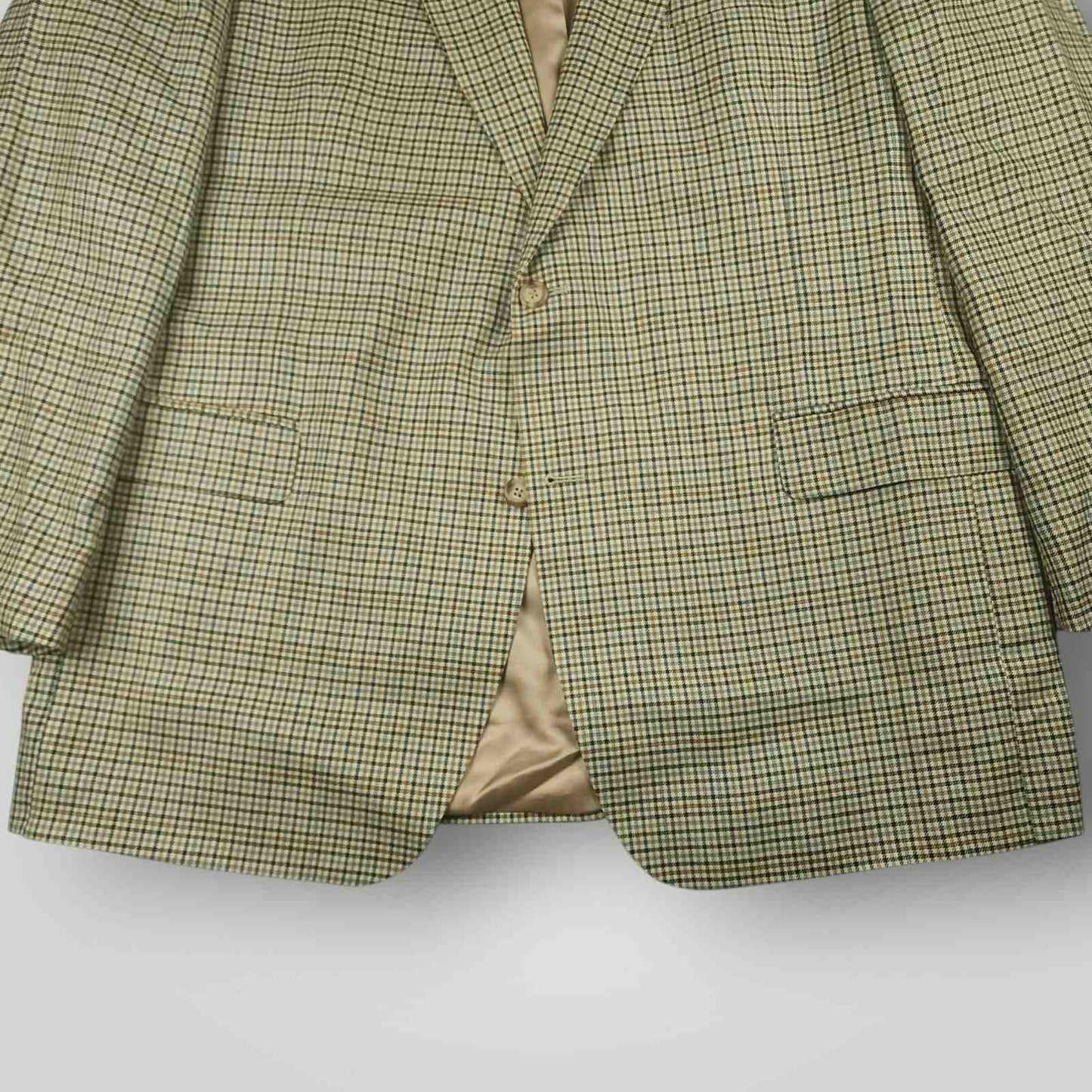 Jos A Bank Gun Club Check Silk Wool Classic Fit Sport Coat 48L