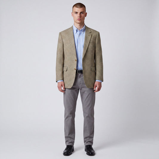 Jos A Bank Gun Club Check Silk Wool Classic Fit Sport Coat 48L