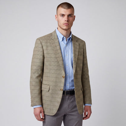 Jos A Bank Gun Club Check Silk Wool Classic Fit Sport Coat 48L