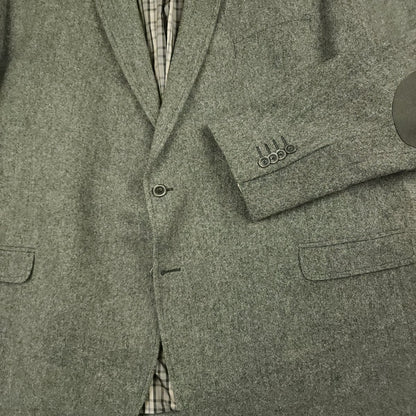 Jos A Bank 1905 Flannel Wool Elbow Patch Tailored Fit Sport Coat 52L