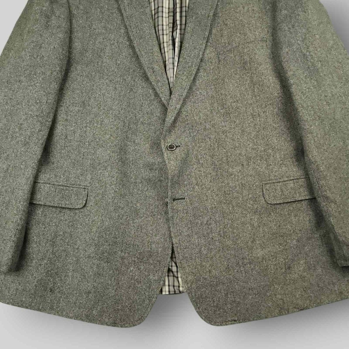 Jos A Bank 1905 Flannel Wool Elbow Patch Tailored Fit Sport Coat 52L