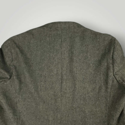 Jos A Bank 1905 Flannel Wool Elbow Patch Tailored Fit Sport Coat 52L