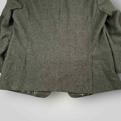 Jos A Bank 1905 Flannel Wool Elbow Patch Tailored Fit Sport Coat 52L