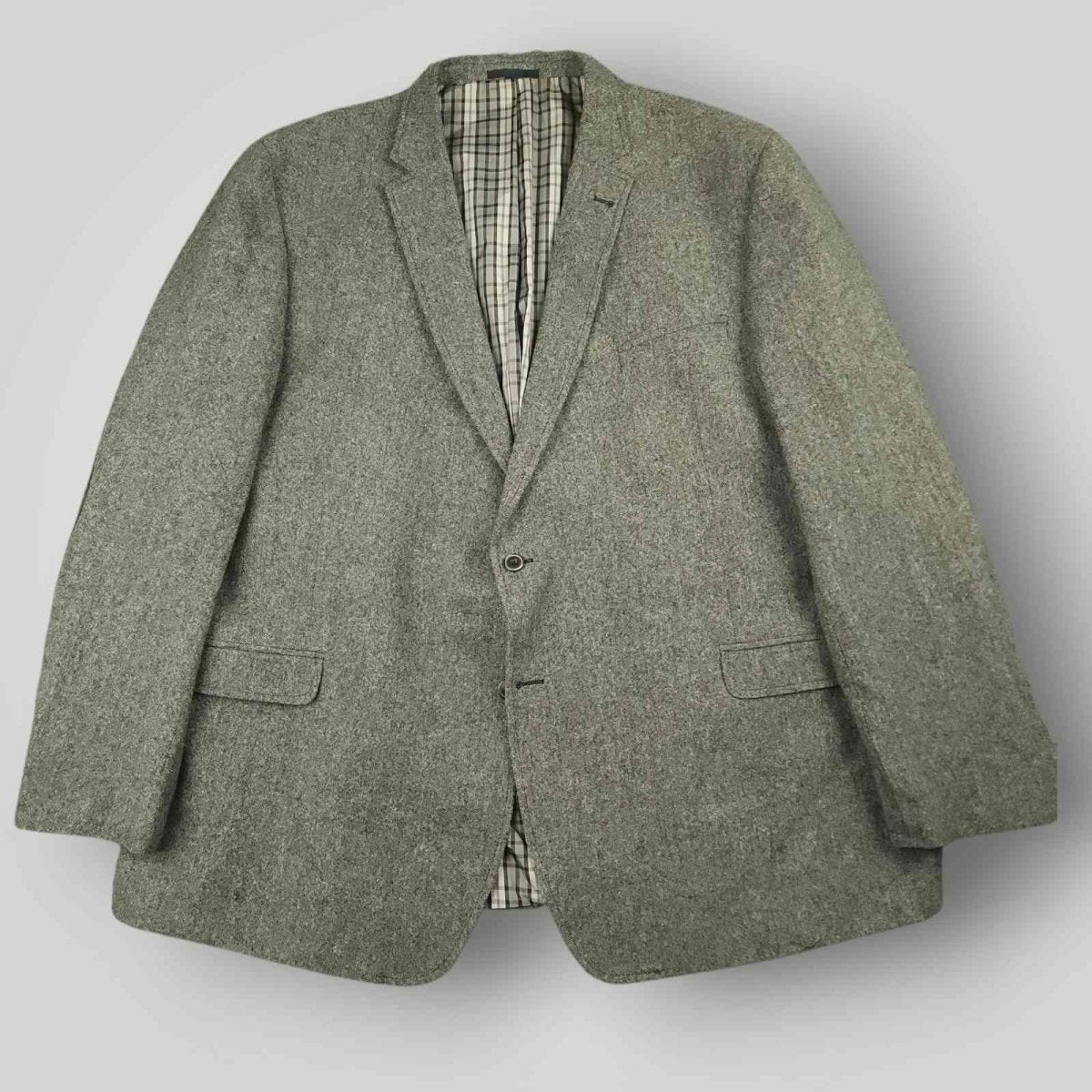Jos A Bank 1905 Flannel Wool Elbow Patch Tailored Fit Sport Coat 52L