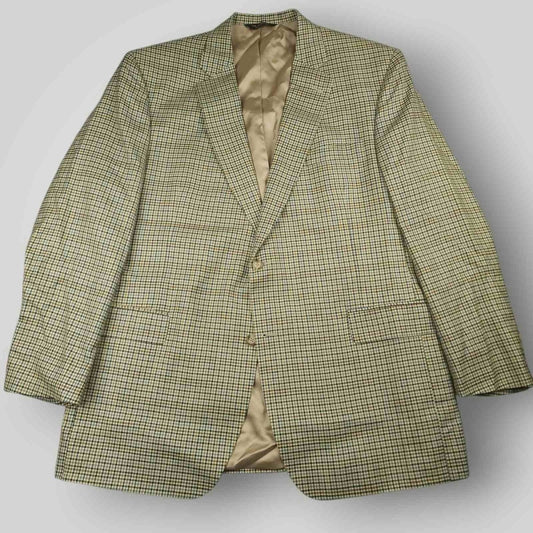 Jos A Bank Gun Club Check Silk Wool Classic Fit Sport Coat 48L