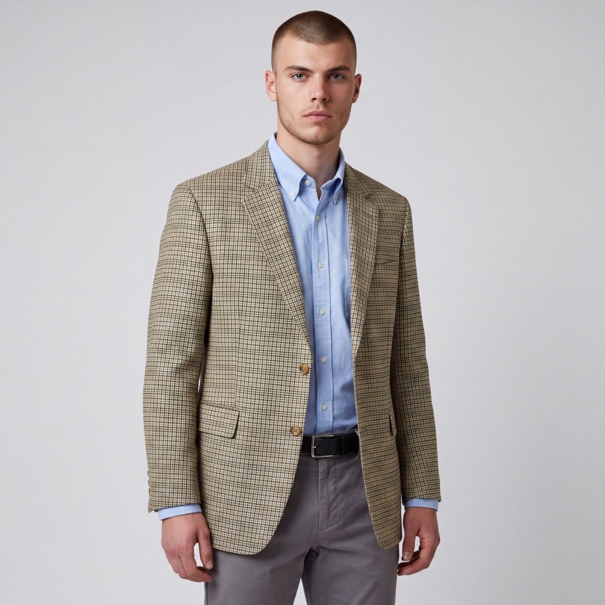 Jos A Bank Gun Club Check Silk Wool Classic Fit Sport Coat 48L