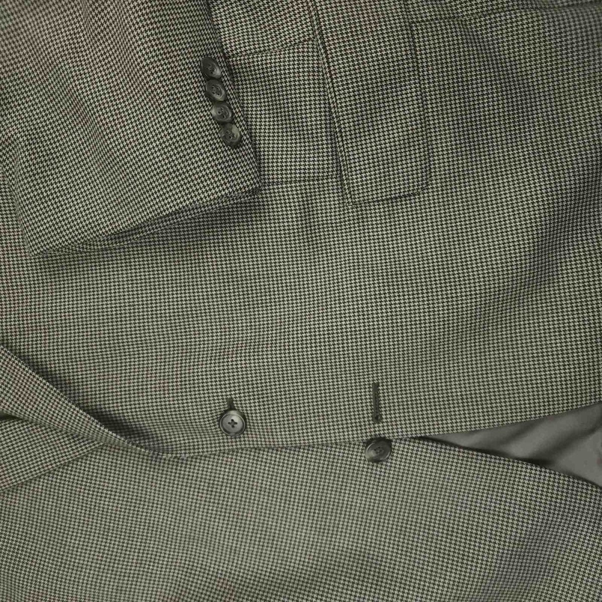 Jos A Bank Houndstooth Wide Lapel Wool Portly Fit Sport Coat  46S